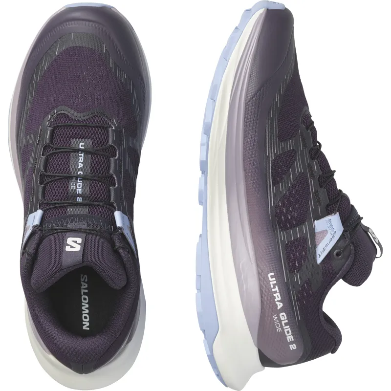 Salomon Ultra Glide 2 Wide Women's Trail Running Shoe in Nightshade/Vanilla Ice/Serenity-2